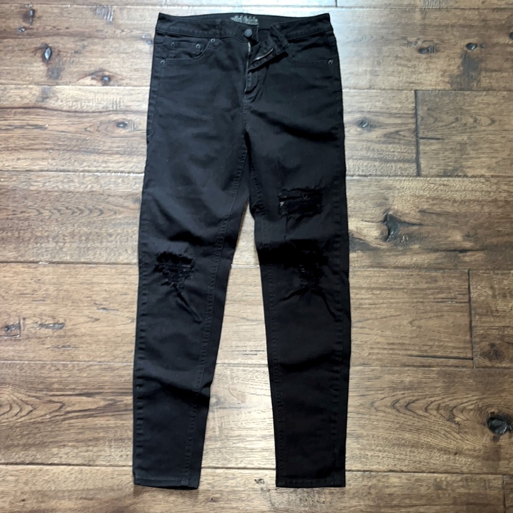 Black ripped jeans